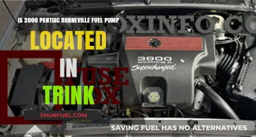 Where is the Fuel Pump in a 2000 Pontiac Bonneville Located?