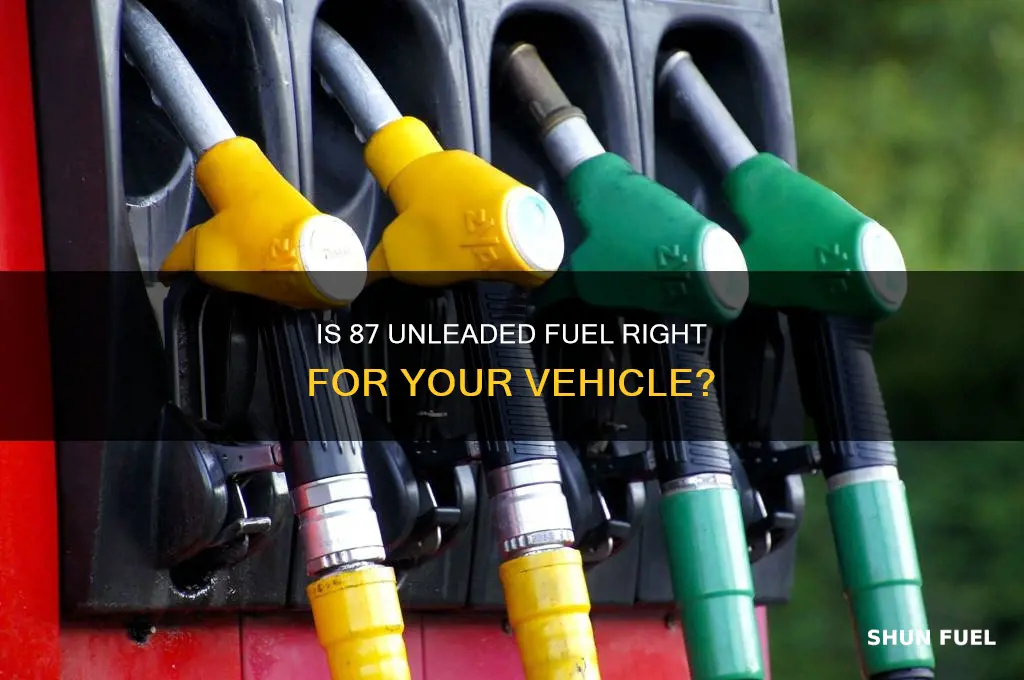 is 87 fuel unleaded