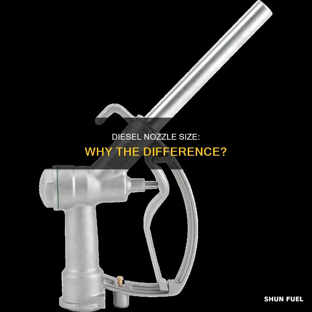 is a diesel fuel nozzle a different size