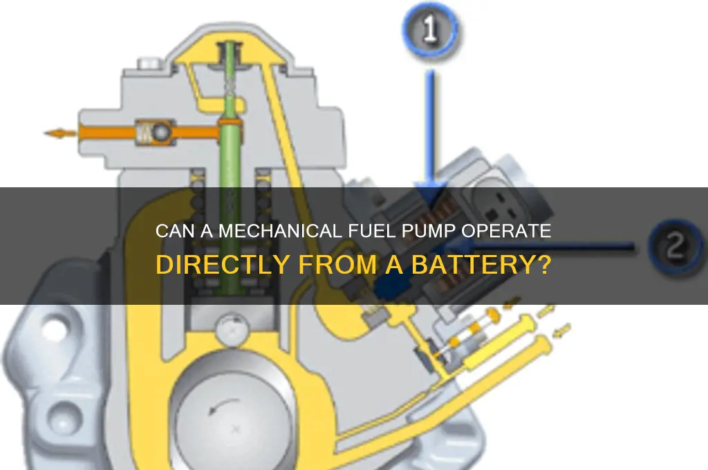 is a machanical fuel pump ran from a battery