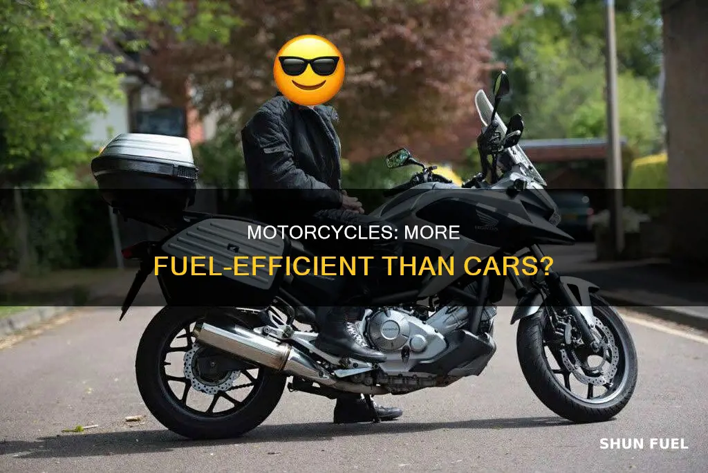 is a motocycle more fuel effcian that a car