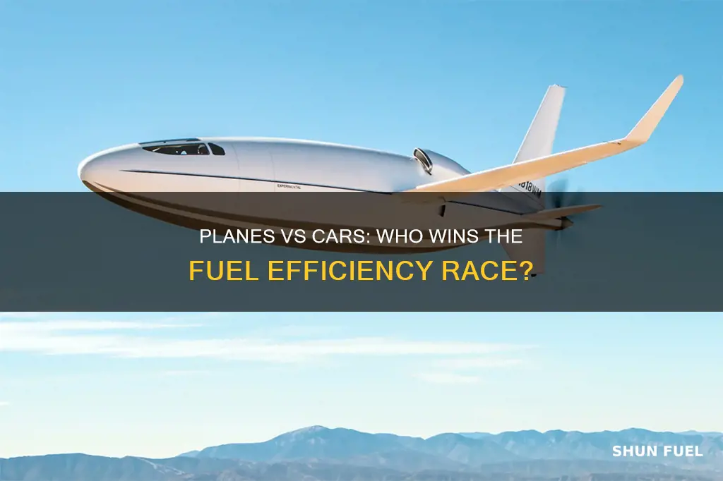 is a plane more fuel efficient than a car