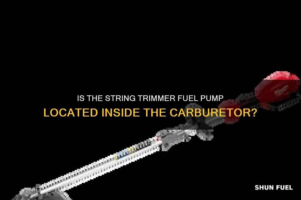 is a string trimmer fuel pump inside the carburetor