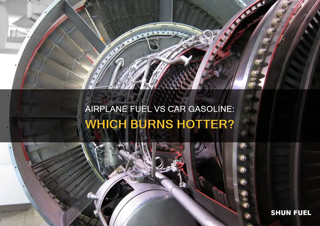 is airplane fuel more flammable than car gasolune
