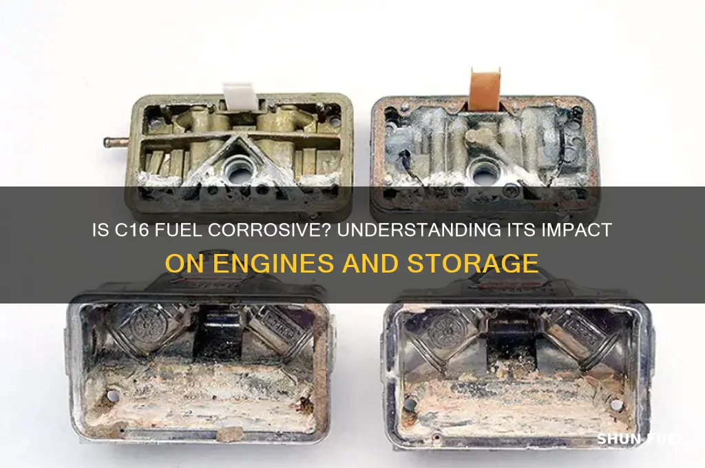 is c16 fuel corrosive