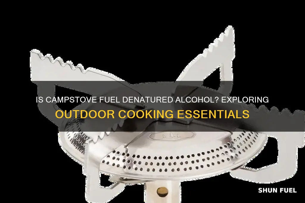 is campstove fuel denaturedalcohol