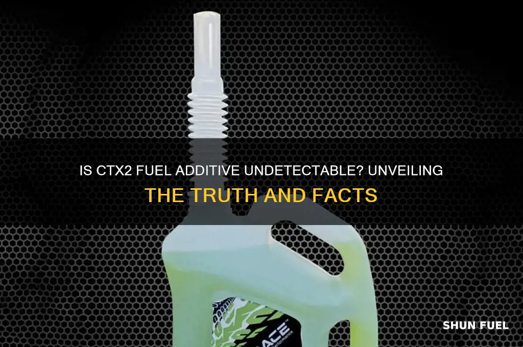 is ctx2 fuel additive undetectable