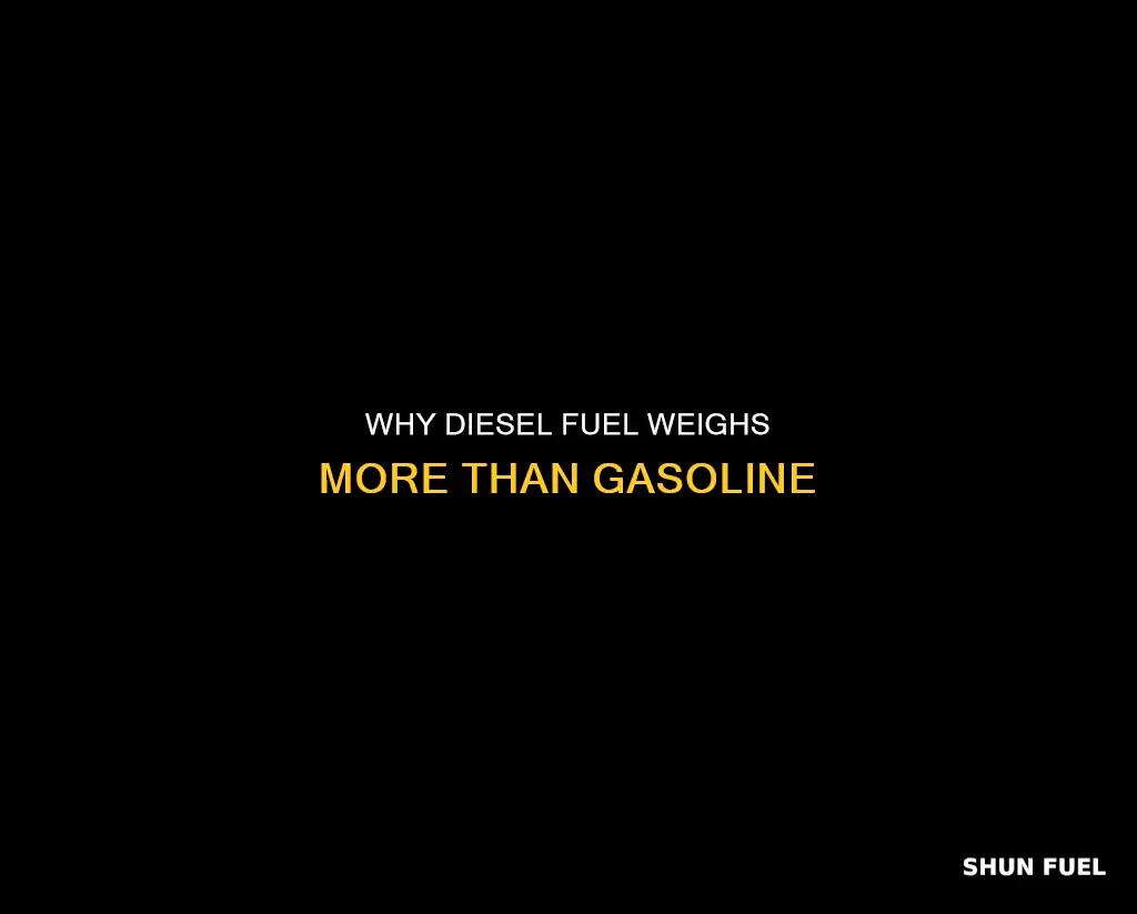 is diesel fuel heavier than gasoline
