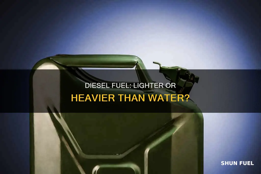 is diesel fuel lighter than water