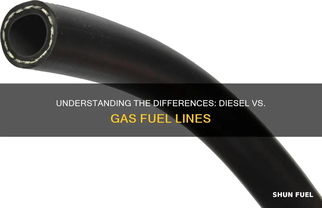 is diesel fuel line the same as gas