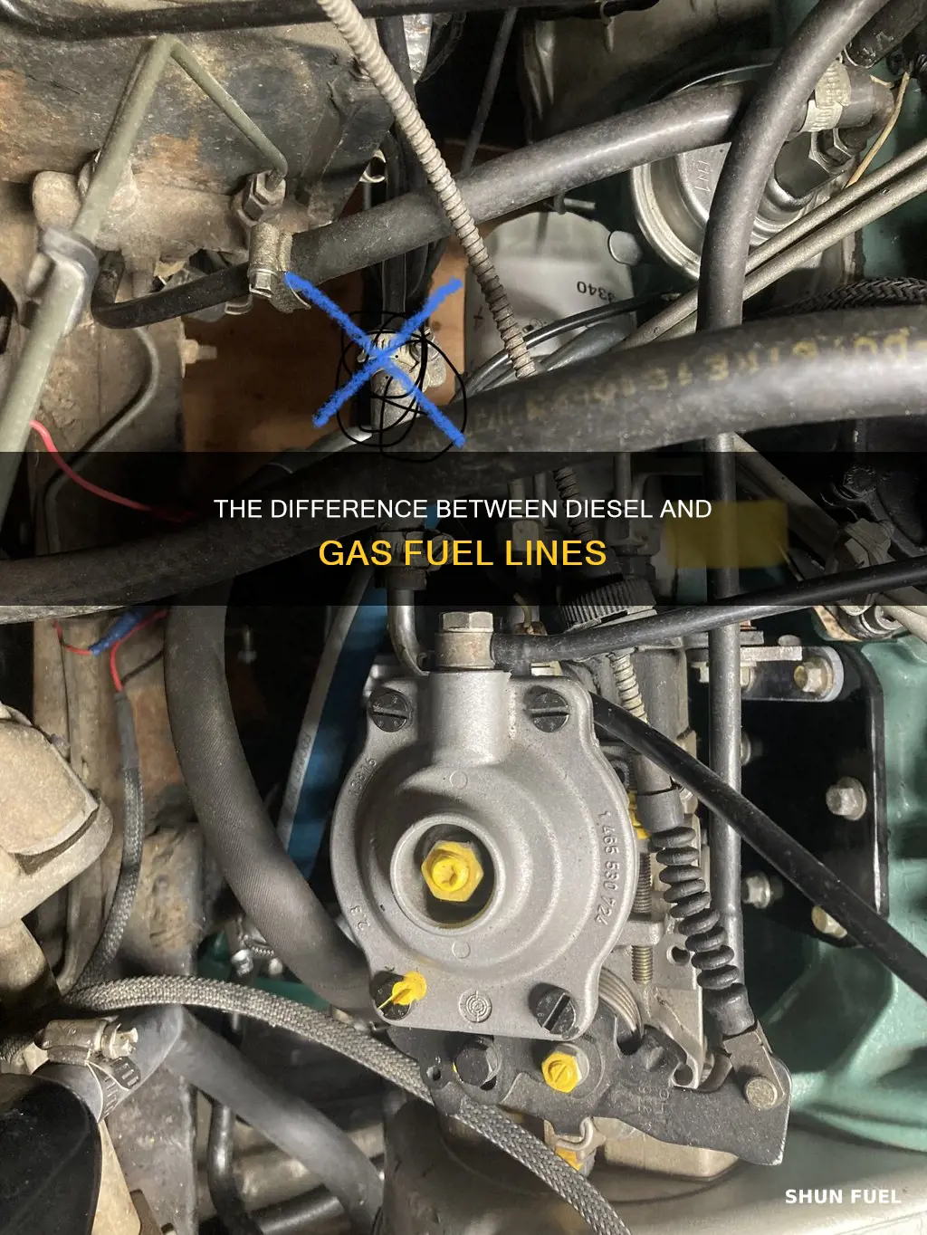is diesel fuel line the same as gas