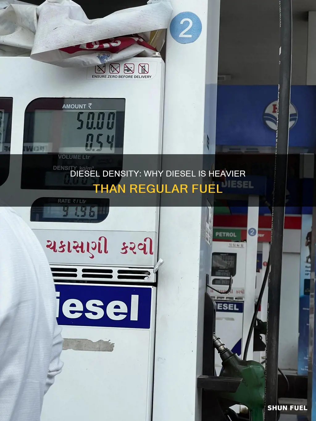 is diesel fuel more dense than regular