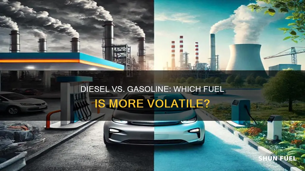 is diesel fuel more volatile than gasoline