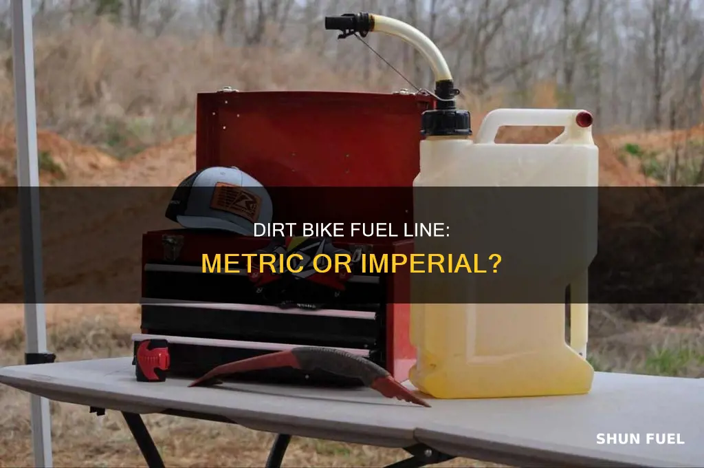 is dirt bike fuel line metric