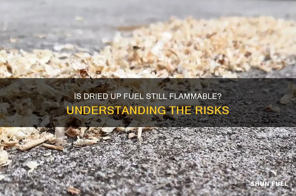 is dried up fuel flammable