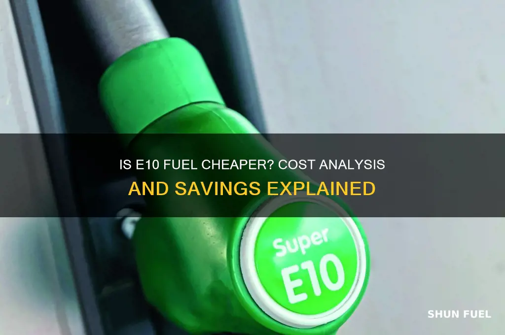 is e10 fuel cheaper