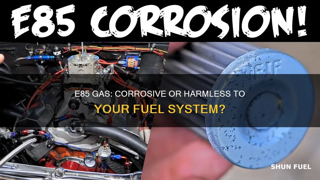 is e85 gas corrosive to gas tank and fuel lines