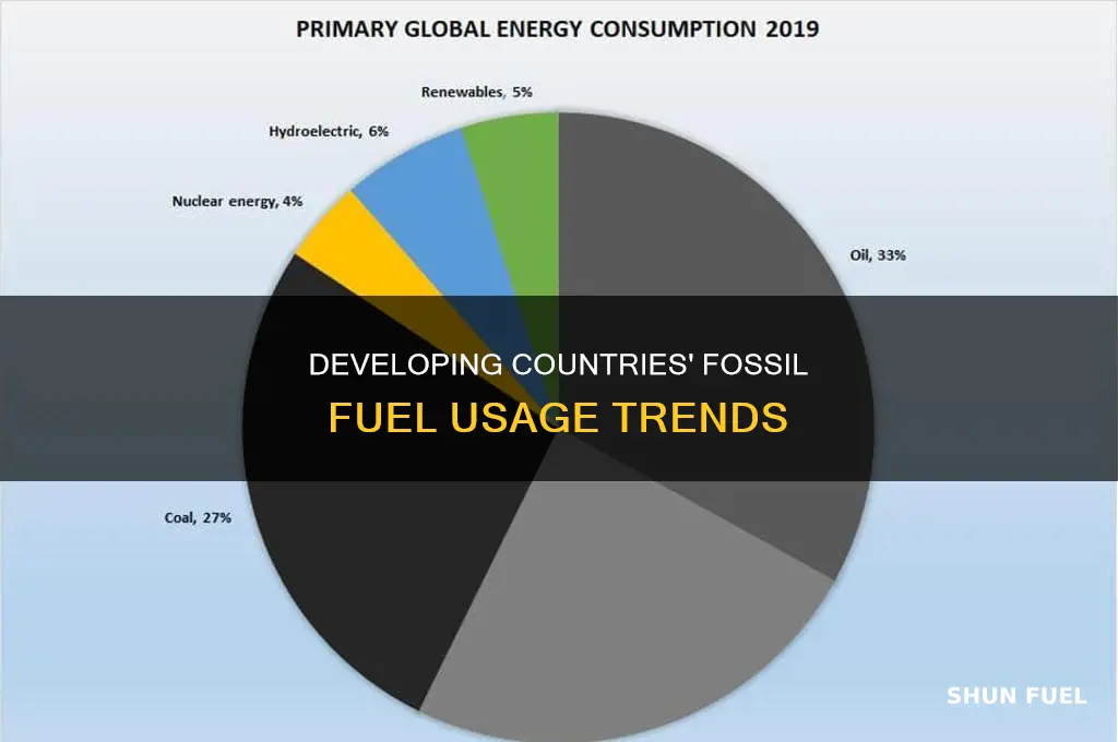 is fossil fuel use high or low in developing countries