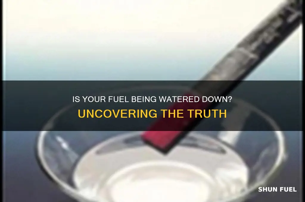 is fuel being watered down