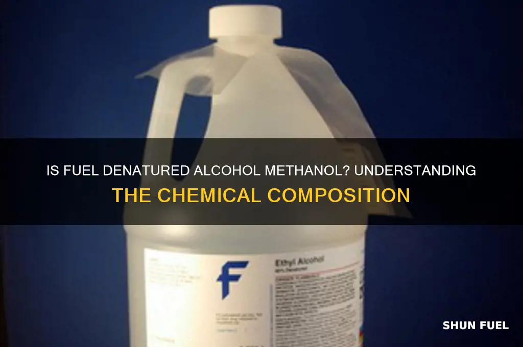is fuel denatured alcohol methanol