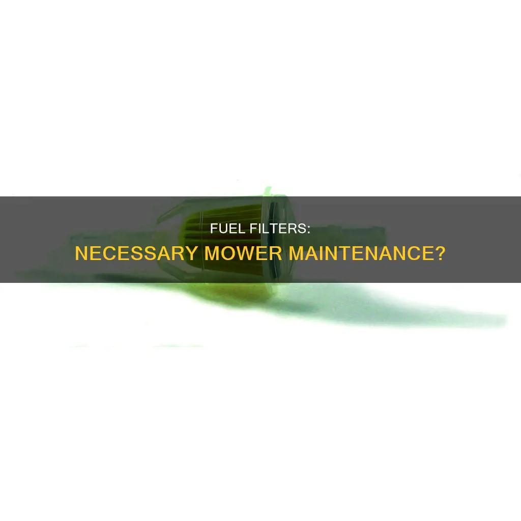 is fuel filter necessary on mower