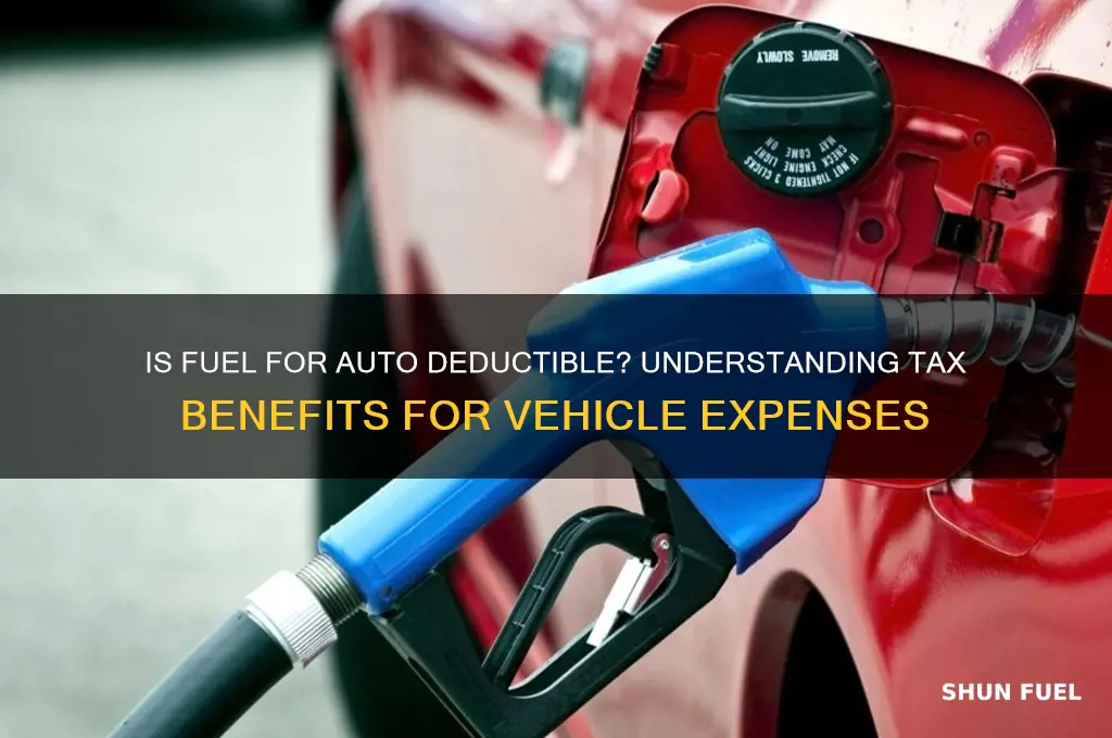 is fuel for auto deductible