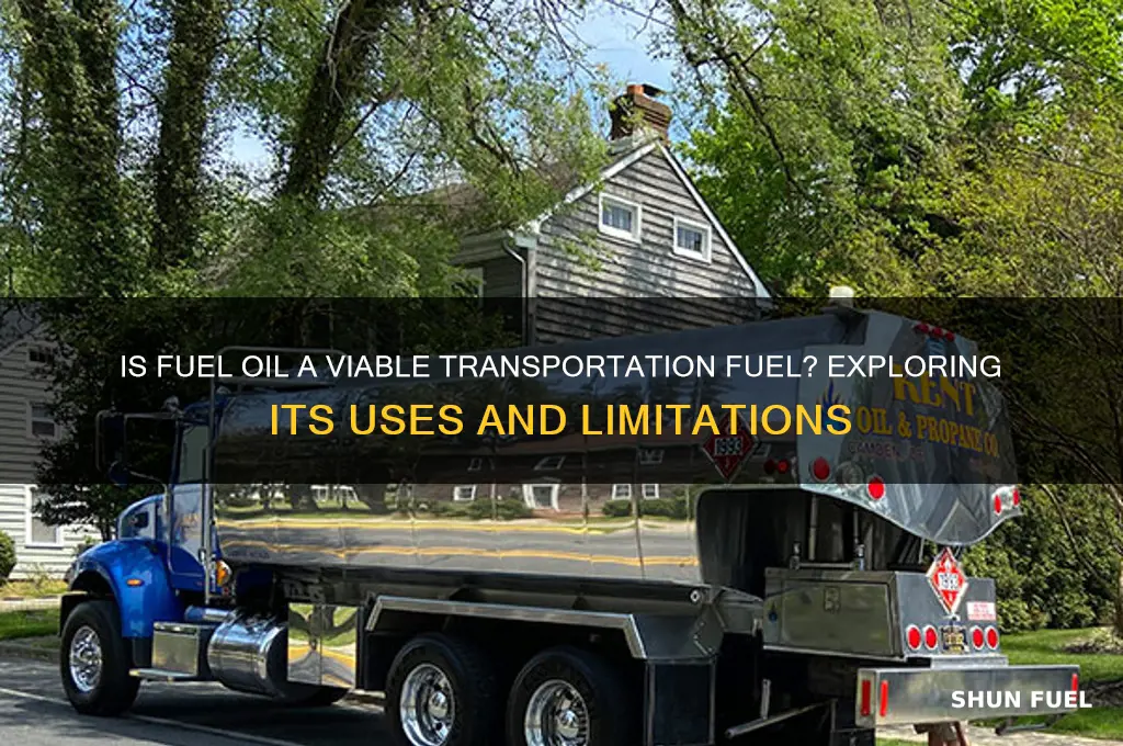 is fuel oil used in transportation