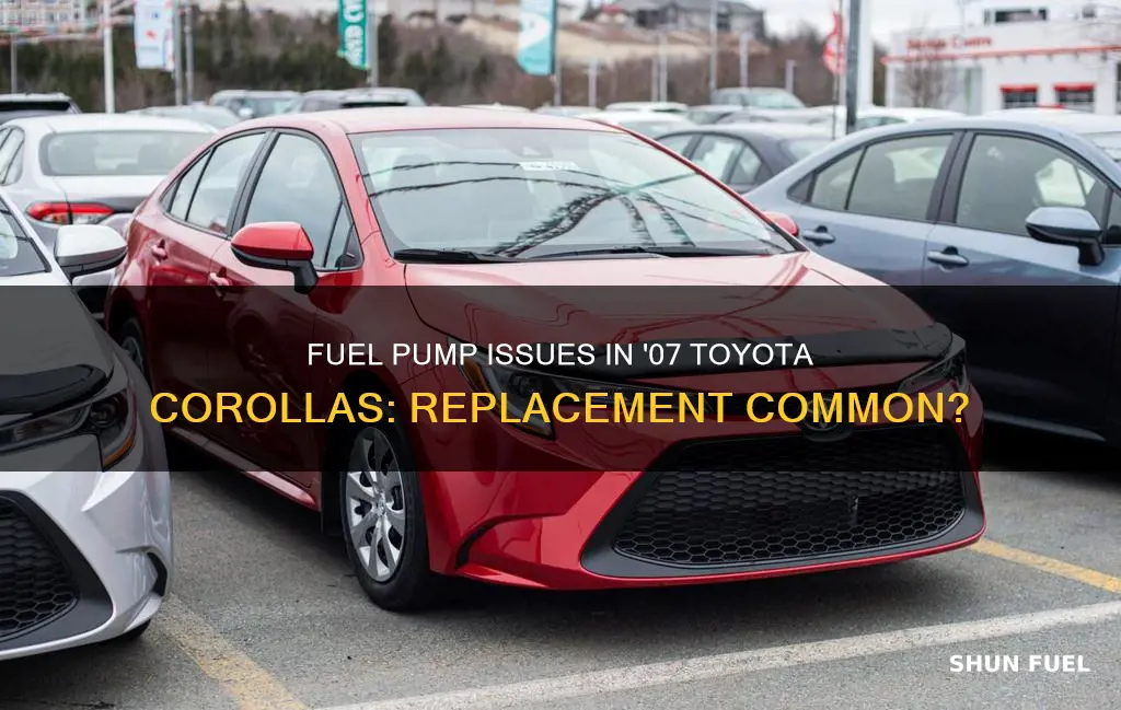 is fuel pump replacement common in 07 toyota corolla