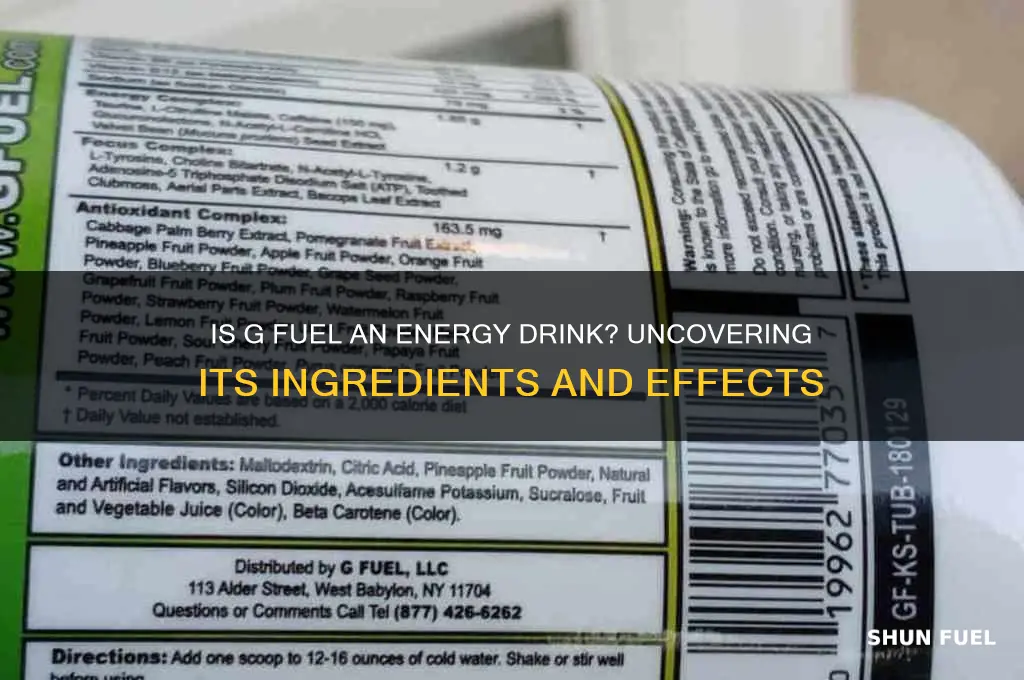 is g fuel energy drink