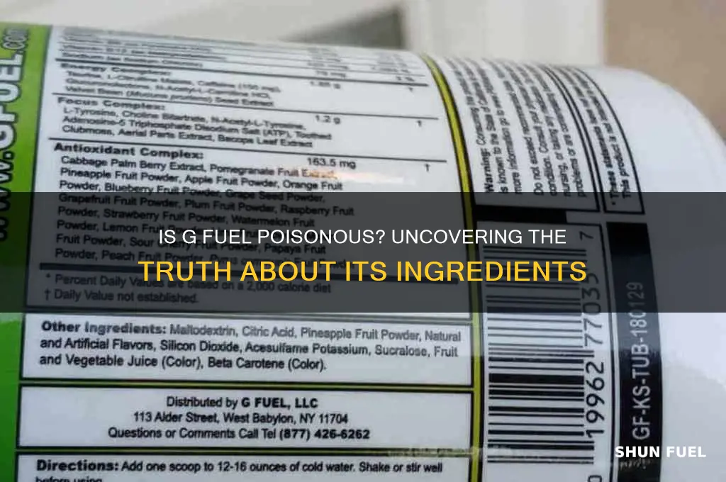 is g fuel poisonous