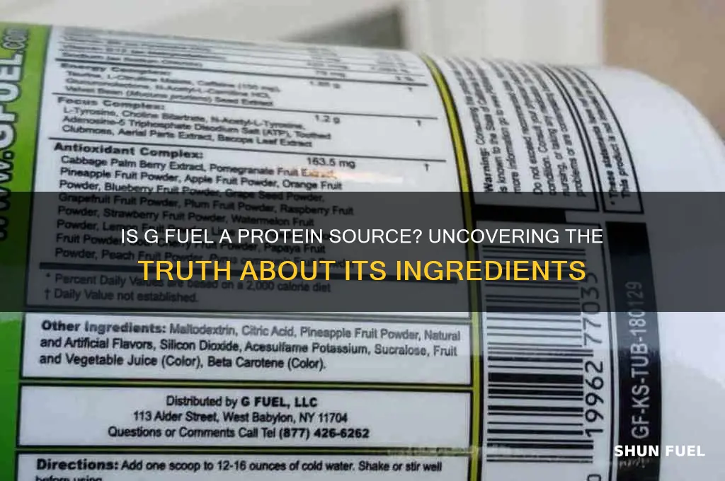 is g fuel protein