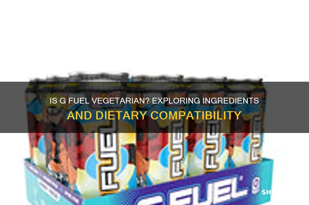 is g fuel vegetarian