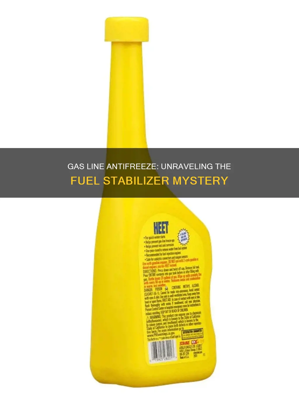 is gas line antifreeze the same as fuel stabilizer