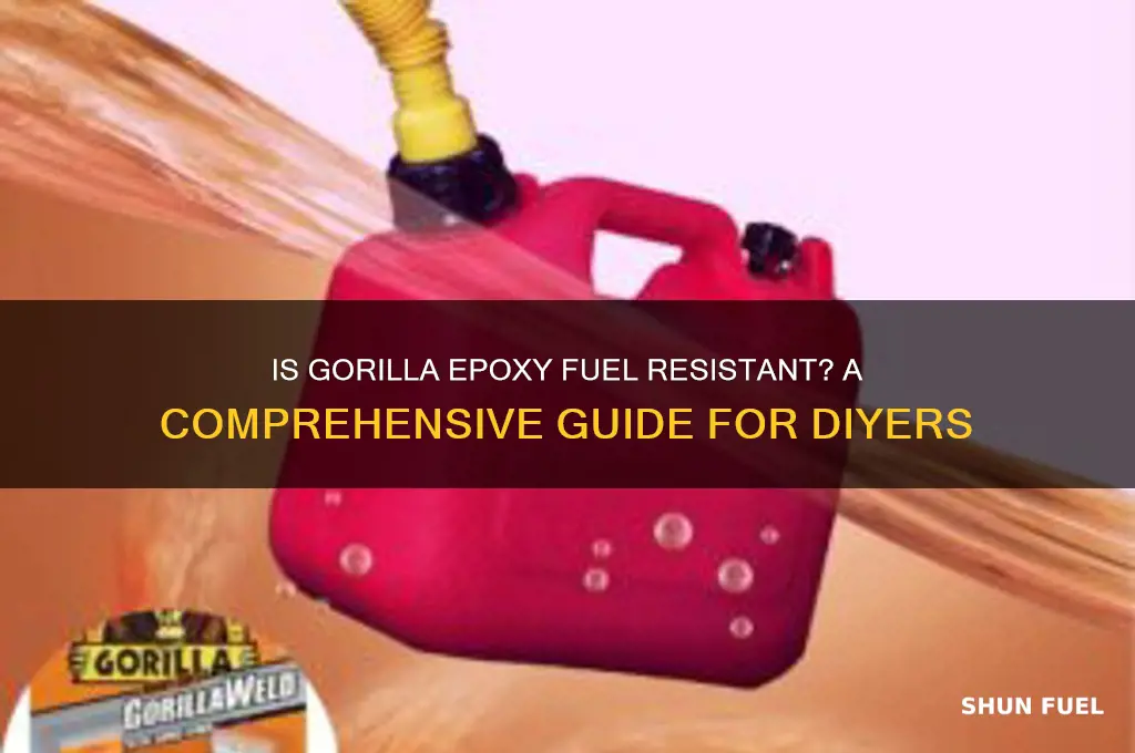 is gorilla epoxy fuel resistant