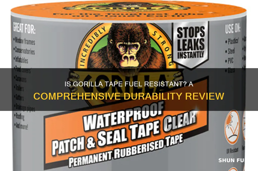 is gorilla tape fuel resistant