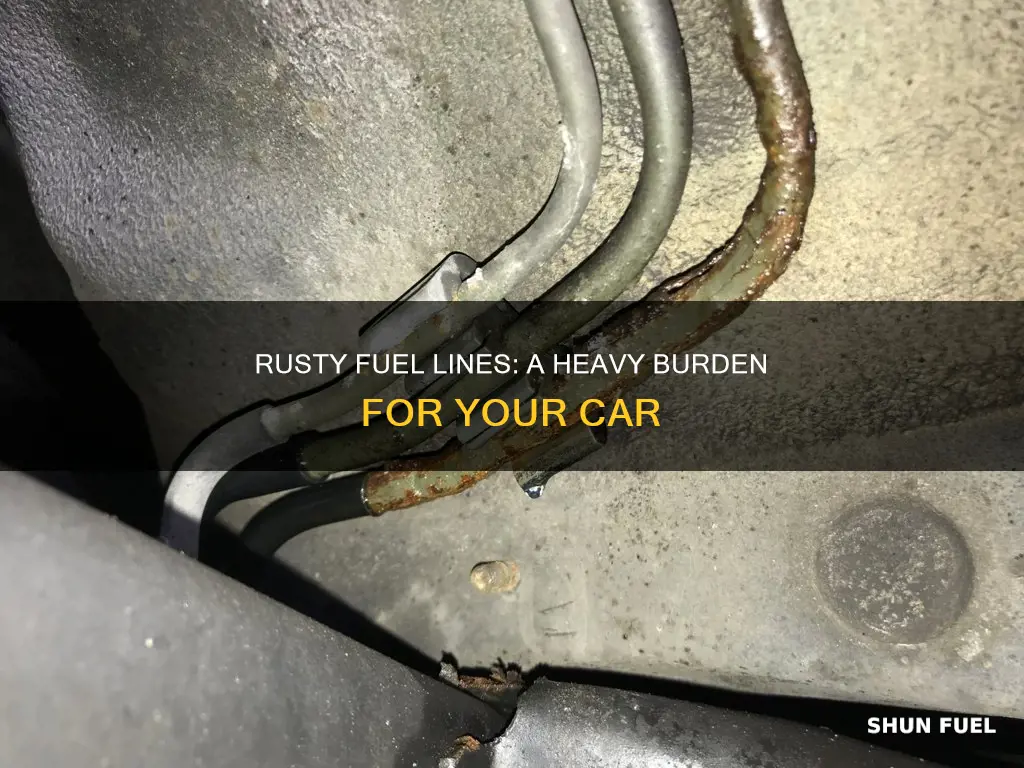 is heavy rust on fuel lines