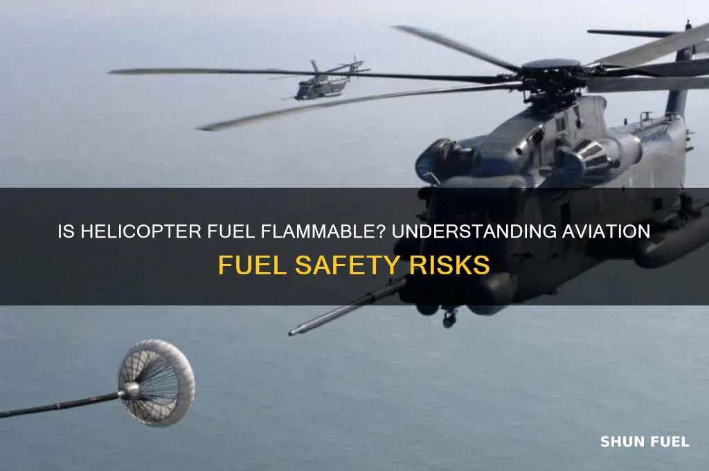 is helicopter fuel flammable