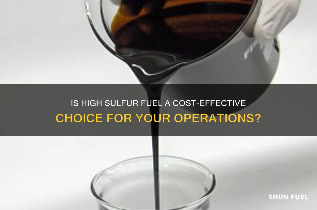 is high sulfur fuel cheaper