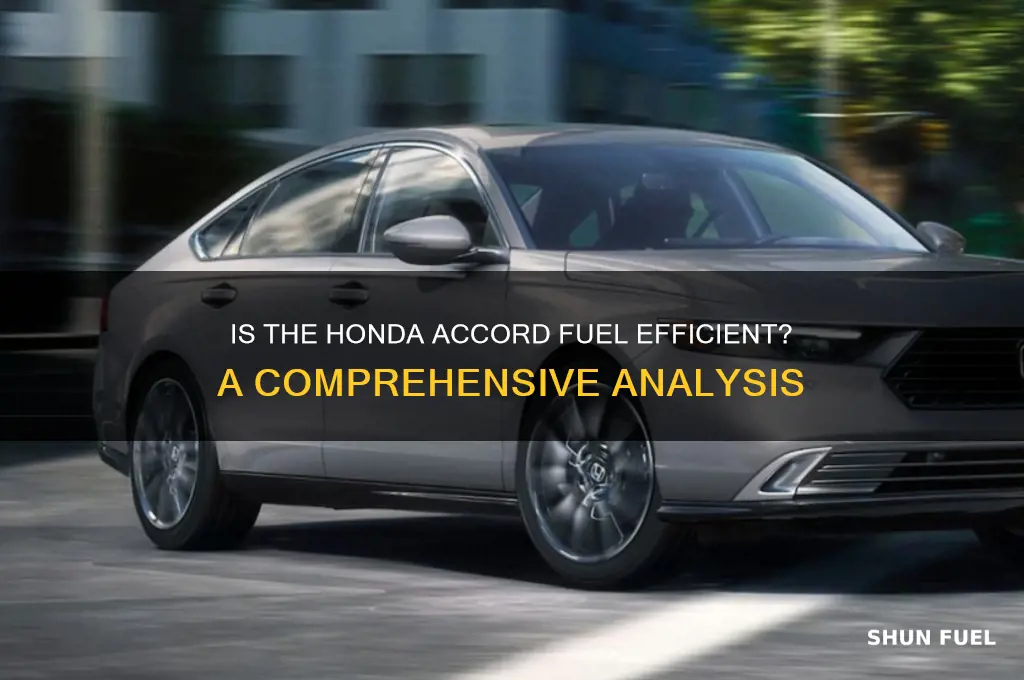 is honda accord fuel efficient