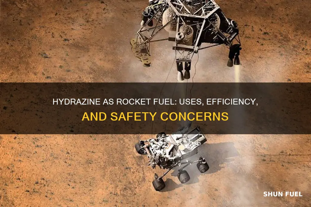 is hydrazine used as rocket fuel