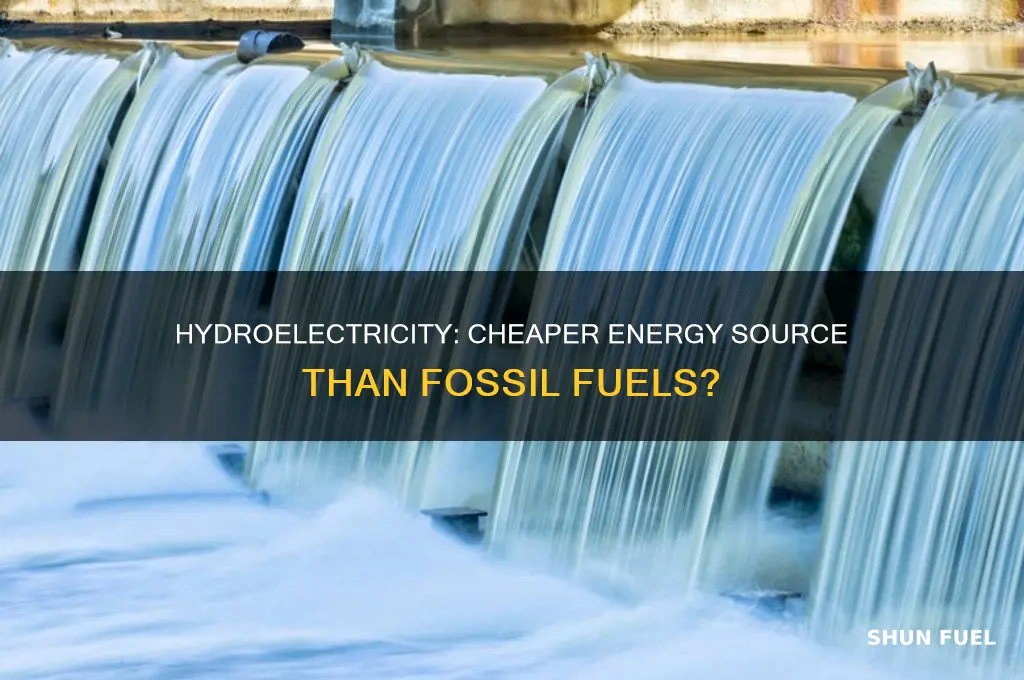 is hydroelectricity cheaper than fossil fuels
