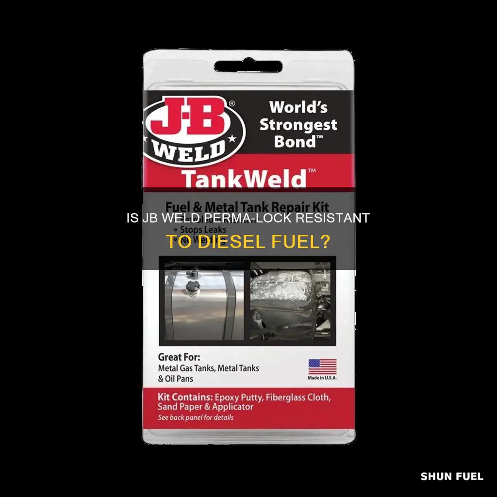 is jb weld perma-lock resistant to diesel fuel