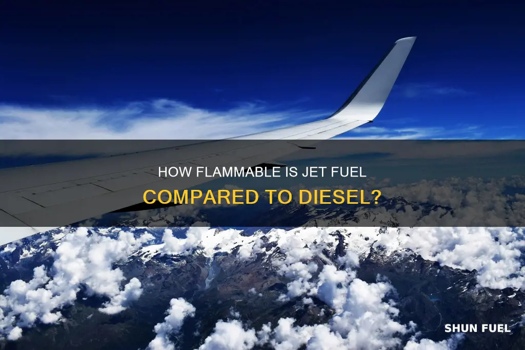 is jet fuel more flammable than diesel
