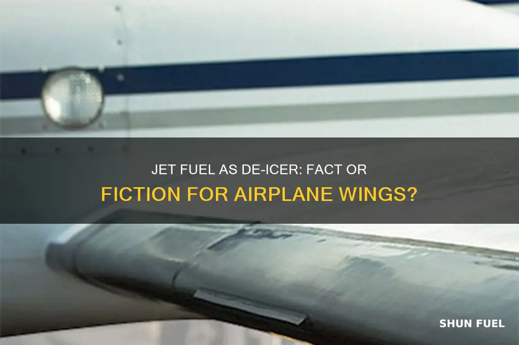 is jet fuel used as a de-icer on airplane wings