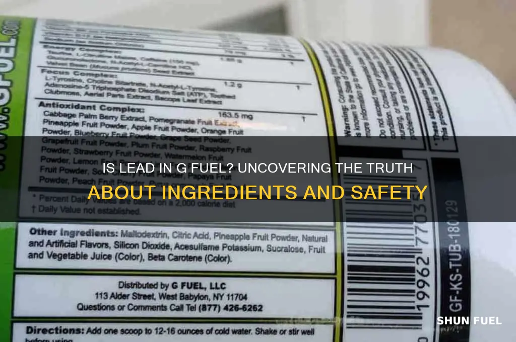 is lead in g fuel