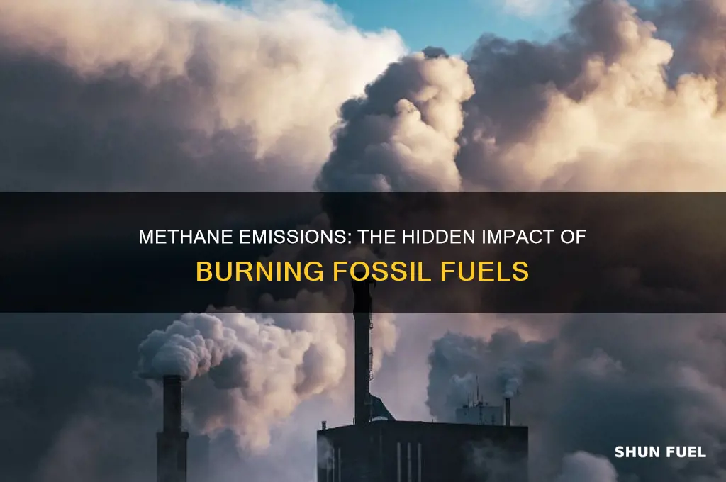 is methane released when fossil fuels are burned