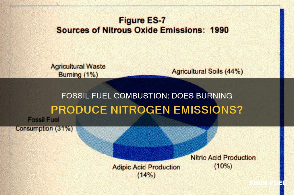 is nitrogen produced from burning fossil fuels