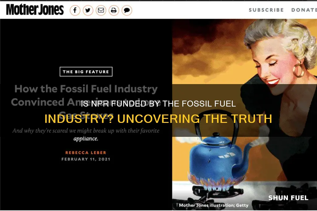 is npr funded by fossil fuel industry