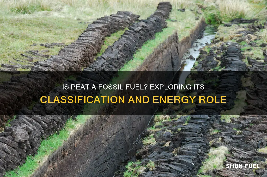 is peat considered a fossil fuel