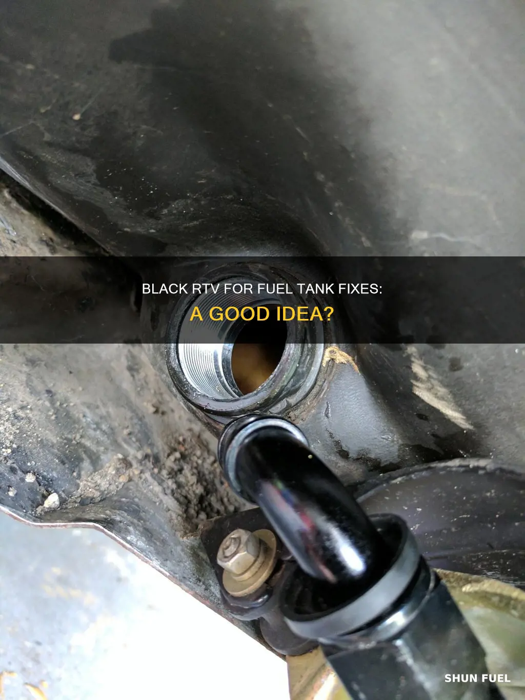 is permatex black rtv good t ok fix fuel tank